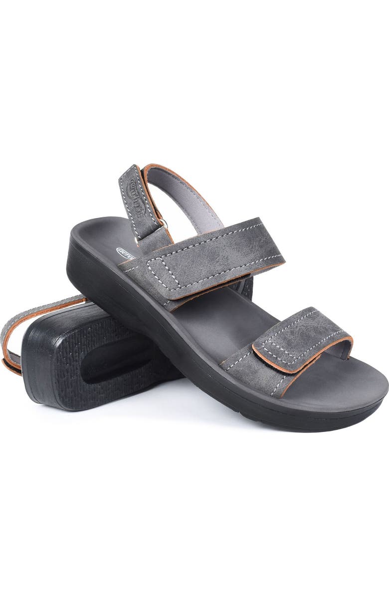 AEROTHOTIC Renee Adjustable Strap Sandal, Alternate, color, Grey