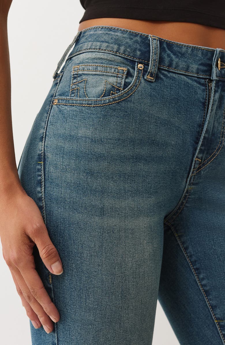 True Religion Jennie Crystal Embellished Skinny Jeans, Alternate, color, Light Autumn Walk Wash