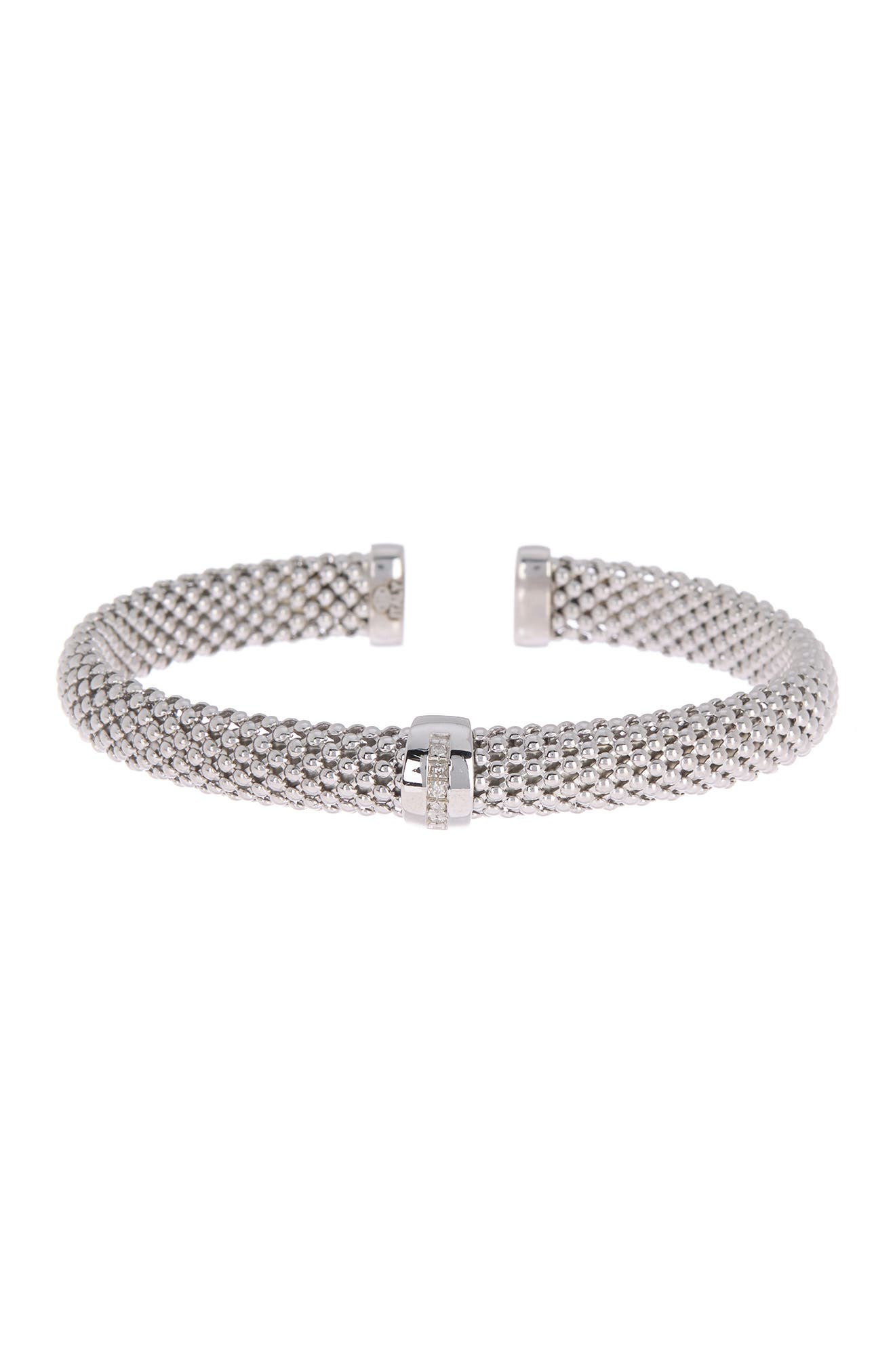 MESHMERISE 18K Gold Vermeil Diamond Bangle Bracelet - 0.12ct.