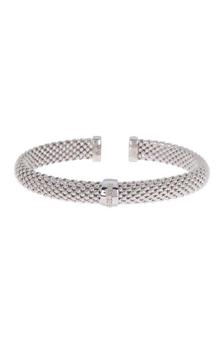 MESHMERISE 18K Gold Vermeil Diamond Bangle Bracelet - 0.12ct., Main, color, White