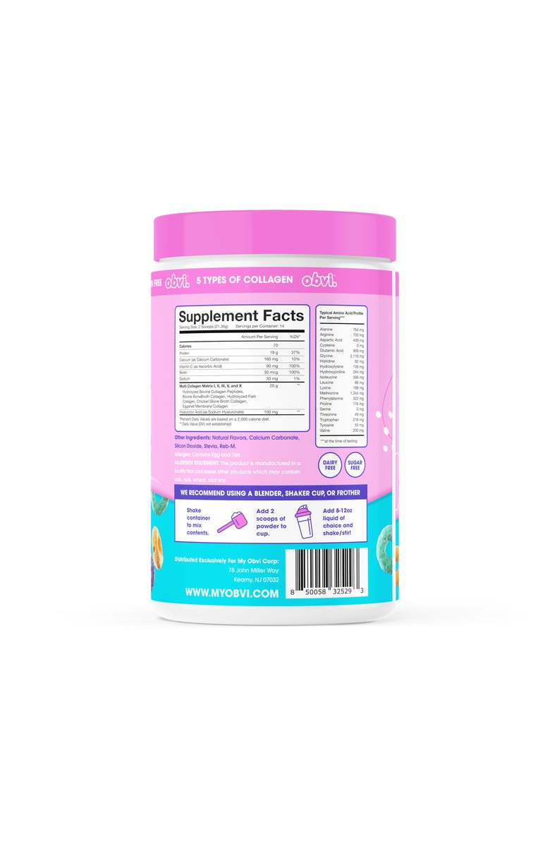 Obvi Multi-Collagen Peptide Blend - Nail, Skin & Hair Support  Fruity Cereal, Alternate, color, NO COLOR