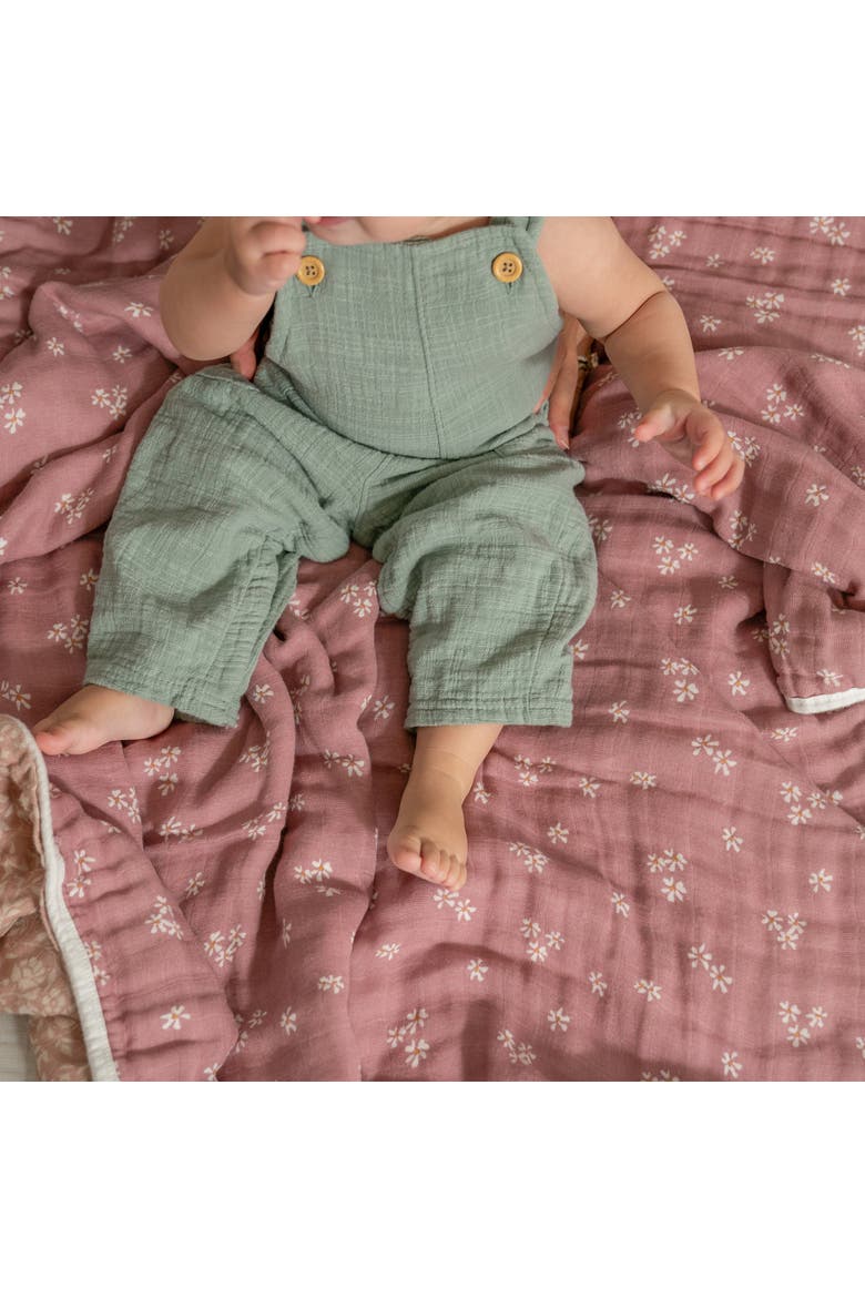 Boutique 100% Organic Cotton Muslin Baby Blanket, Alternate, color, Heritage Floral