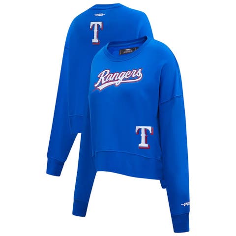 Women's Pro Standard  Royal Texas Rangers Game Day Classics Crewneck Pullover Sweatshirt