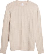 Eleventy Cable Knit Cashmere & Silk Blend Sweater