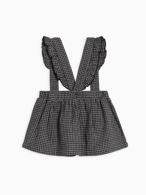 Kendi Ammie Organic Flannel Skirt With Ruffle Suspenders In Multi