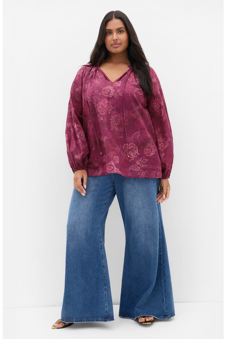 Eternal Love Print Cotton Top, Alternate, color, LACE DUSK
