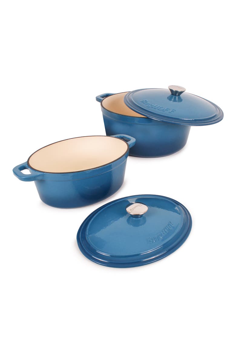 Neo 6-Piece Cast Iron Dutch Oven Cookware Set, Alternate, color, BLUE