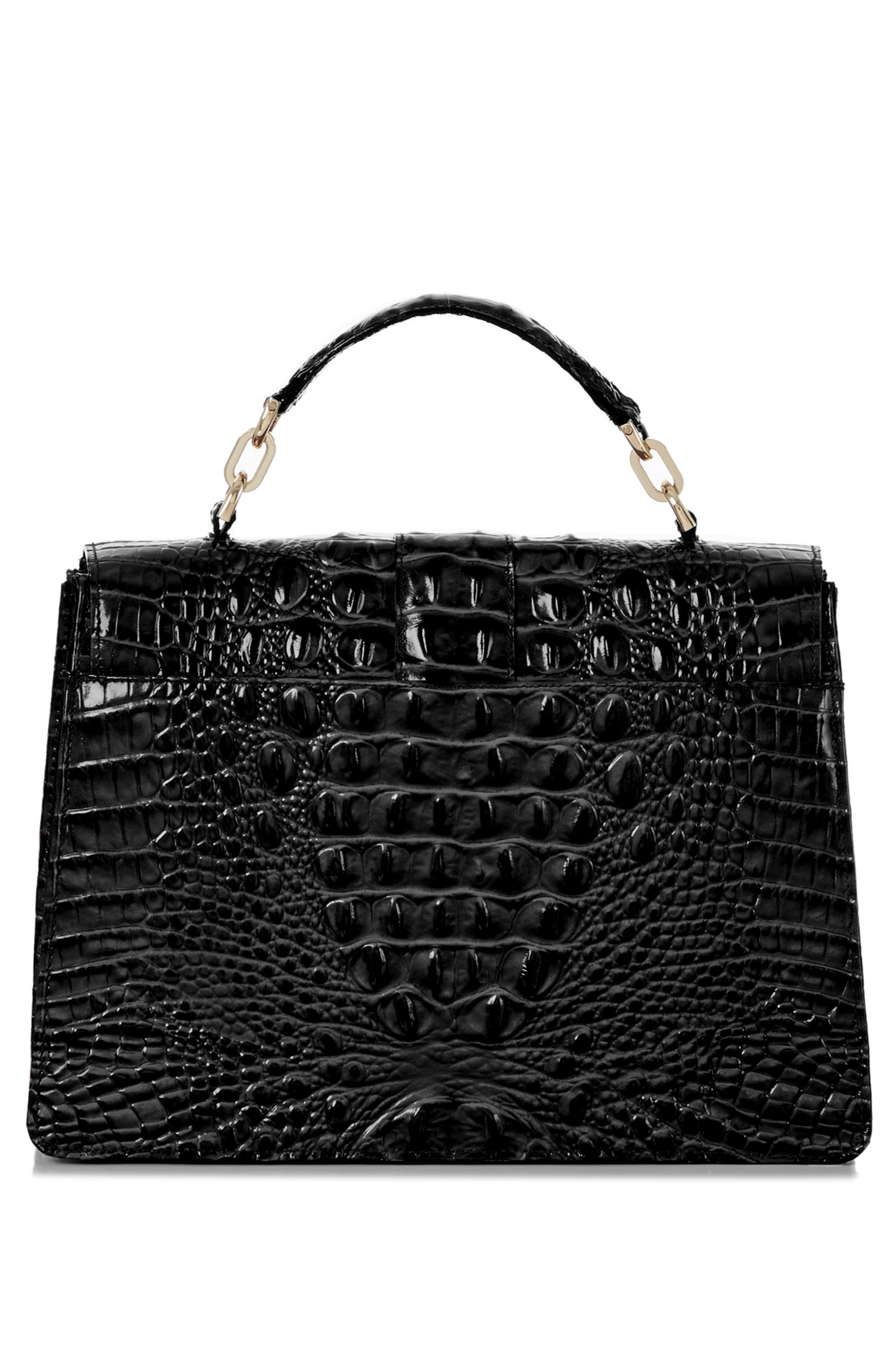Brahmin Hallie Croc Embossed Top Handle Bag, Alternate, color, 