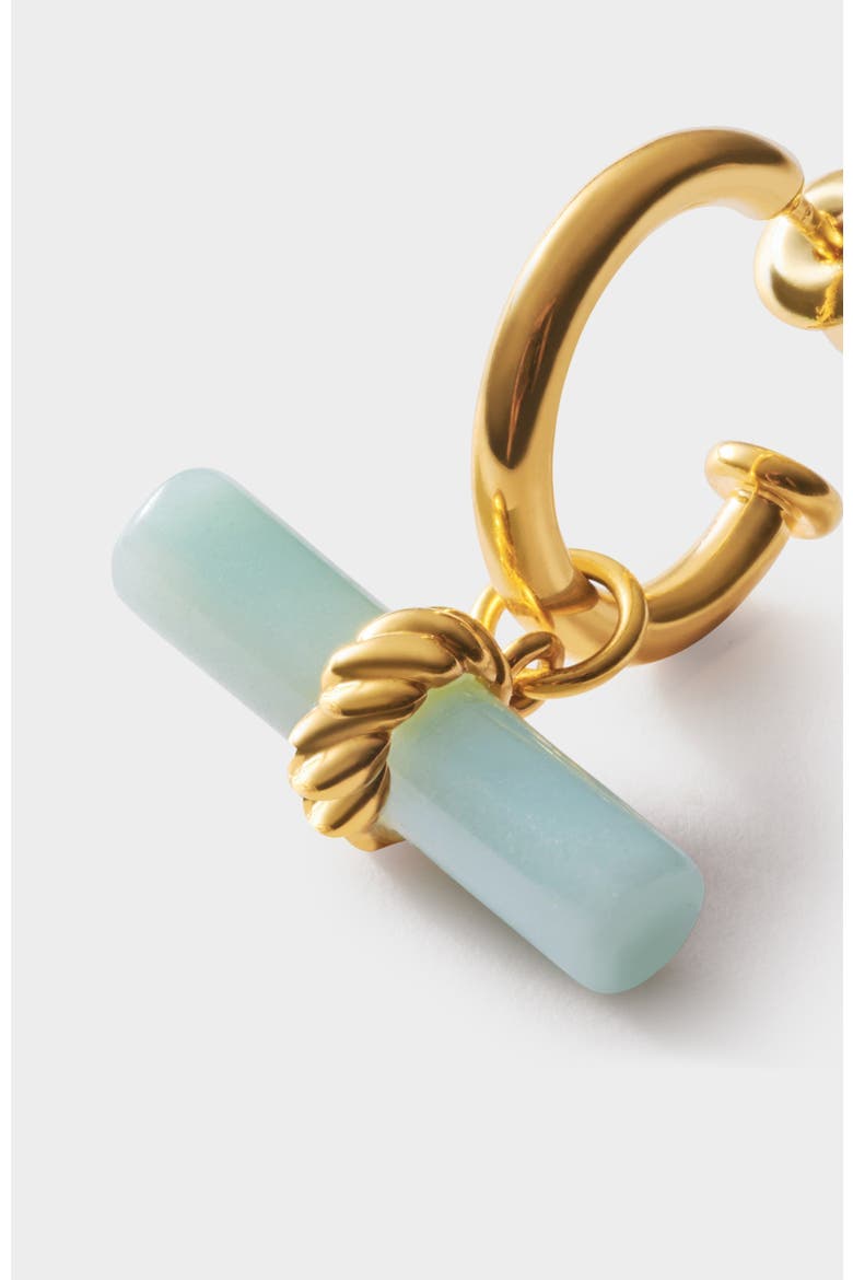 Azura T-Bar Hoop Earrings, Alternate, color, Gold