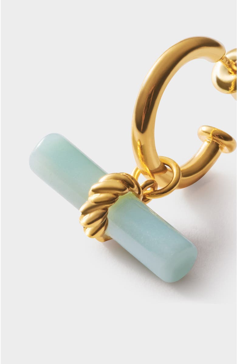 Katie Loxton Azura T-Bar Hoop Earrings, Alternate, color, Gold Coated