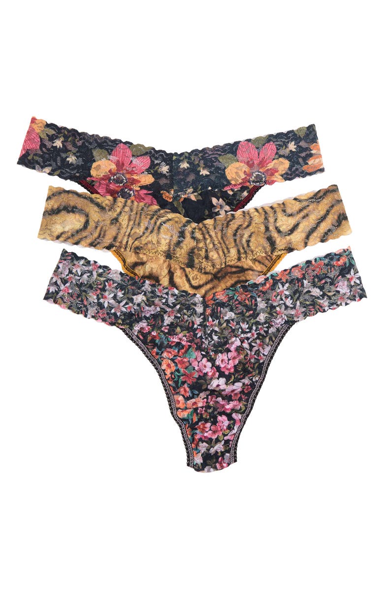 Hanky Panky Original Rise Lace Thongs - Pack of 3, Main, color, 