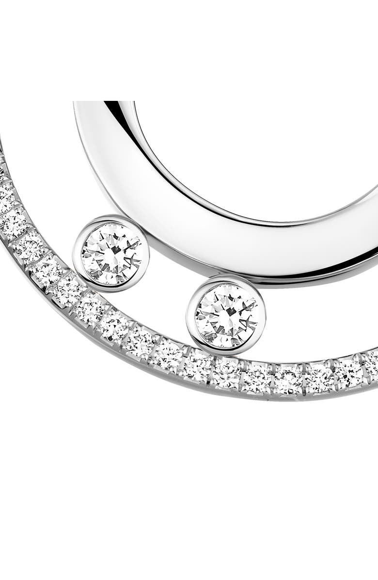 Messika Move Romane 18K Gold & Diamond Hoop Earrings, Alternate, color, White Gold