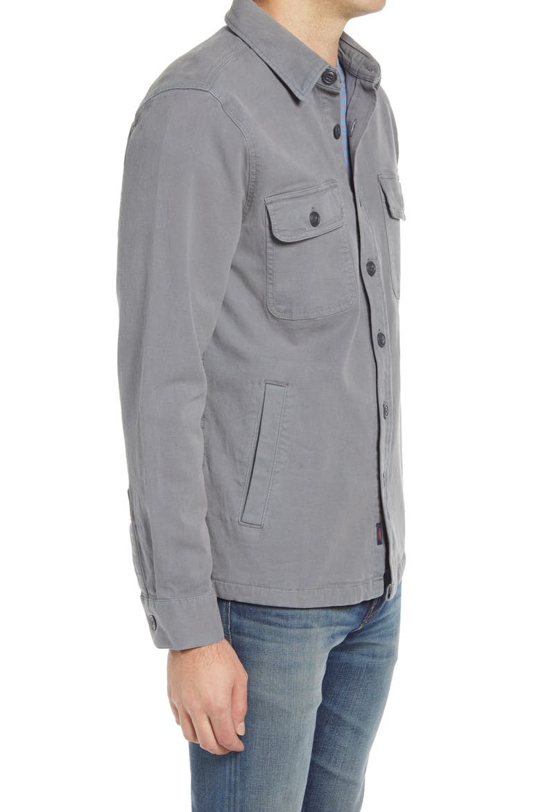 CPO Unlined Stretch Cotton Shirt Jacket, Alternate, color, RUGGED GREY