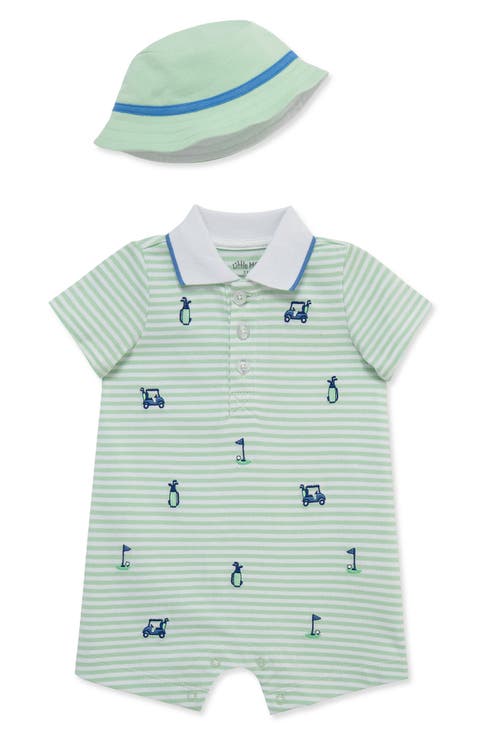 Golf Embroidery Romper & Hat Set (Baby)