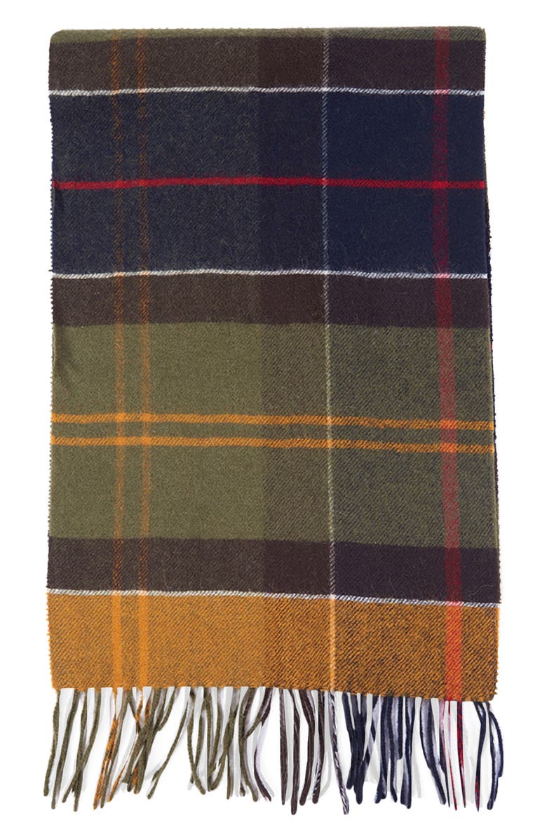 Barbour Inverness Tartan Wool Scarf, Alternate, color, Classic Tartan