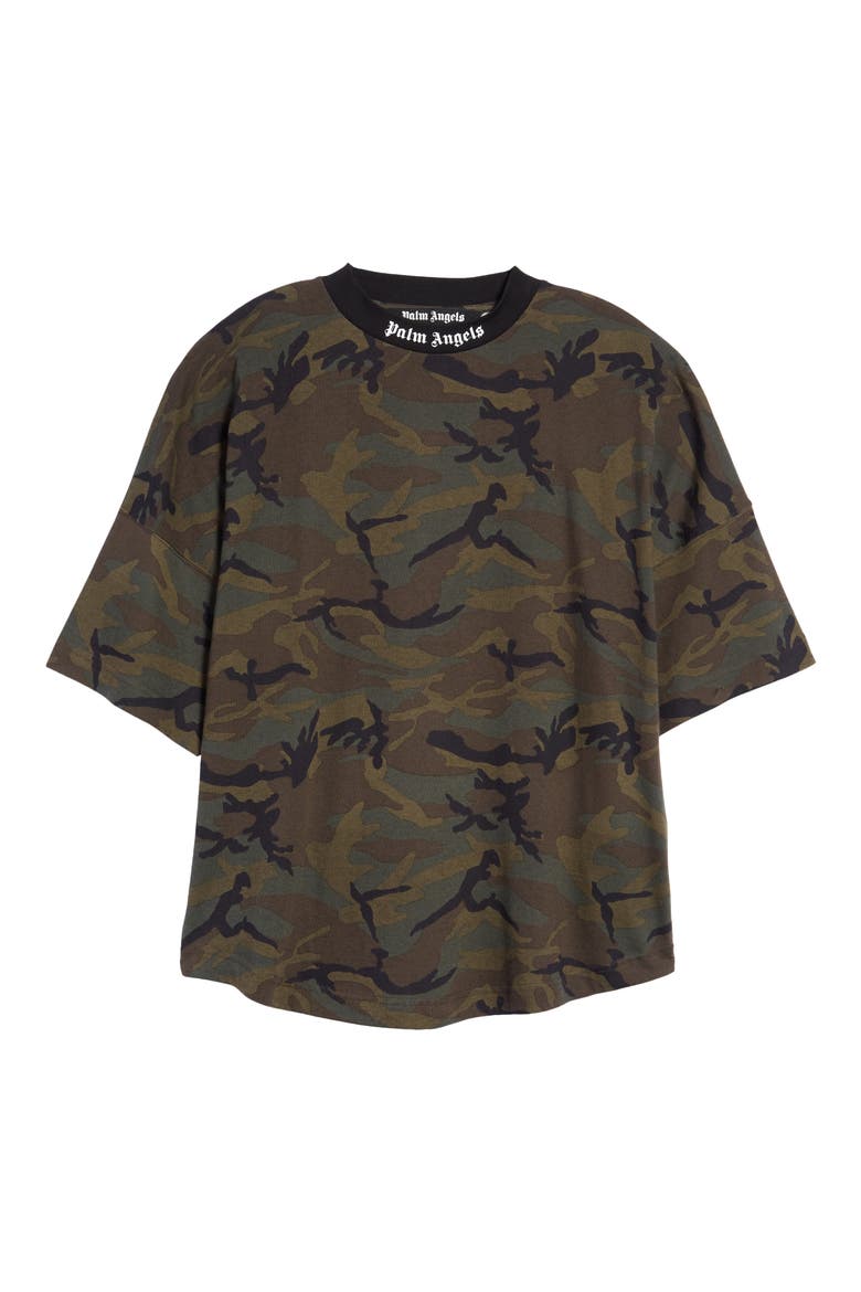 Men's Oversize Camouflage Logo T-Shirt, Alternate, color, MILITARY BLAC