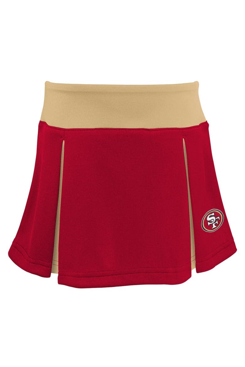Girls Preschool Scarlet San Francisco 49ers Spirit Cheerleader Two-Piece Set with Bloomers, Alternate, color, Scarlet