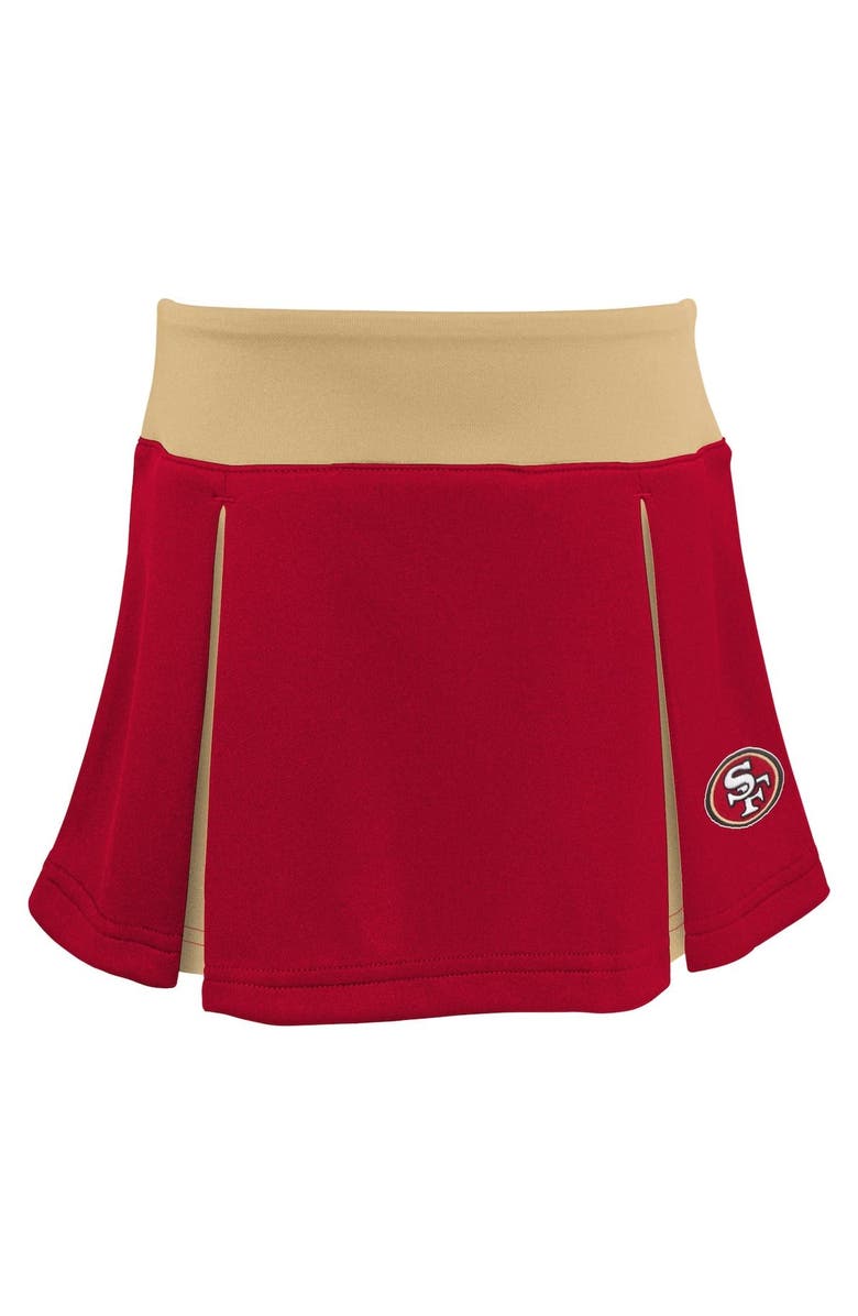 Outerstuff Girls Preschool Scarlet San Francisco 49ers Spirit Cheerleader Two-Piece Set with Bloomers, Alternate, color, Scarlet