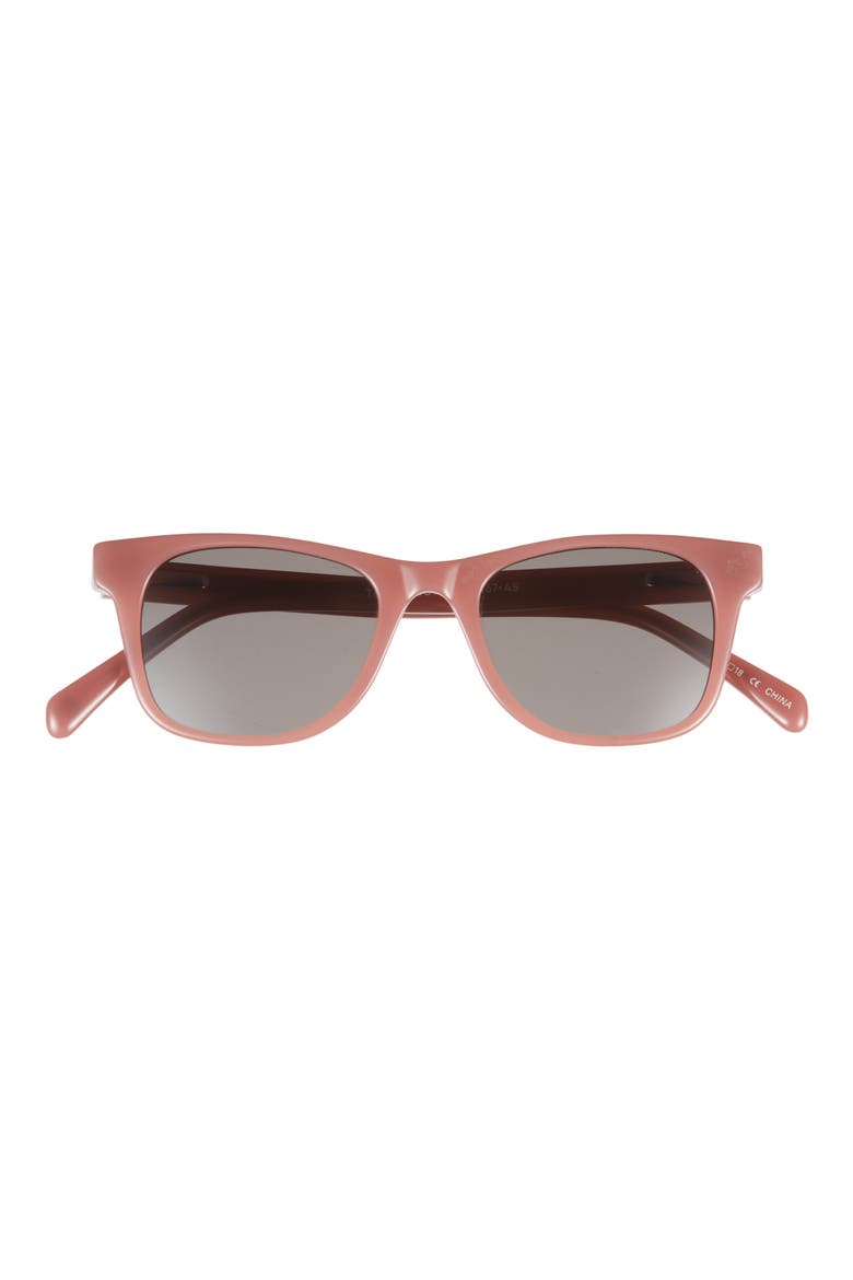 The Director 46mm Small Polarized Square Sunglasses, Main, color, MAUVE PINK/ GREY