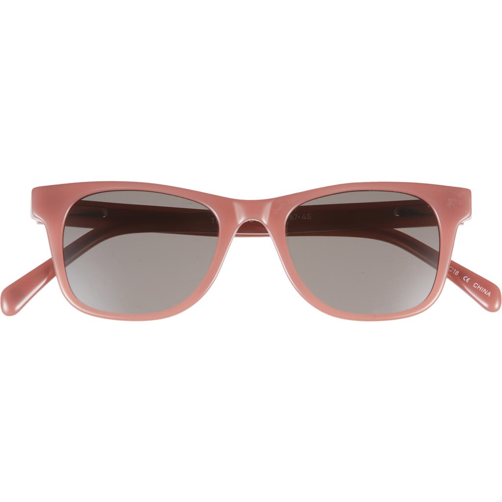 Eyebobs The Director 46mm Small Polarized Square Sunglasses In Mauve Pink/grey
