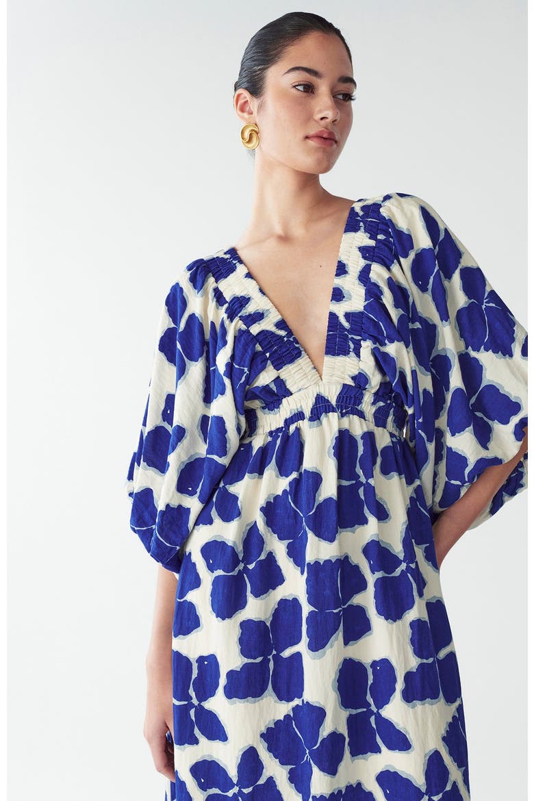 Vera Midi Dress, Alternate, color, Blue Wildflower