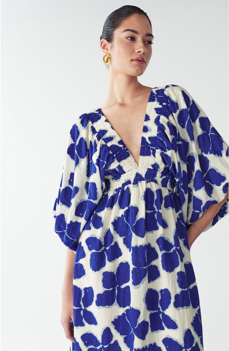 ST MRLO Vera Midi Dress, Alternate, color, Blue Wildflower