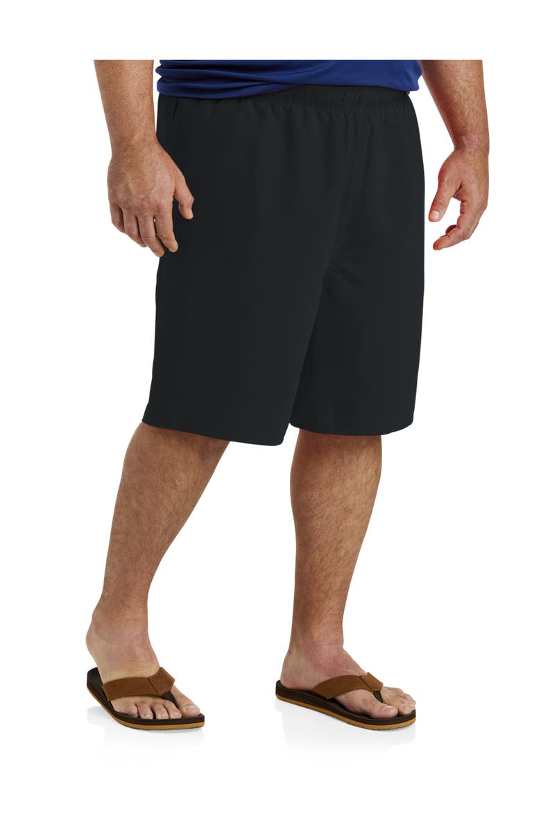 B+T Essentials Big & Tall Quick-Dry Swim Trunks, Main, color, Black