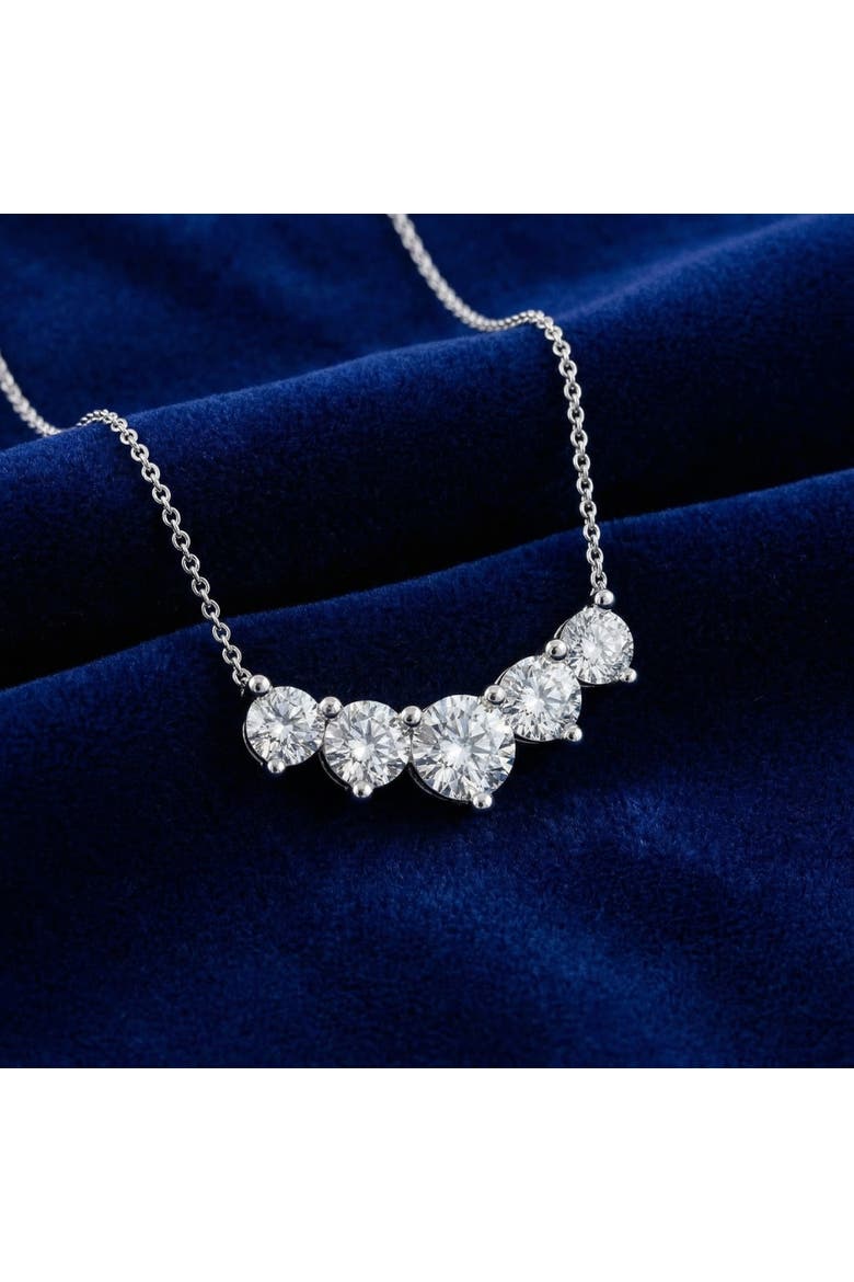3Ct Silvie Diamond Necklace 14k Gold 18" Lab Grown, Alternate, color, White Gold