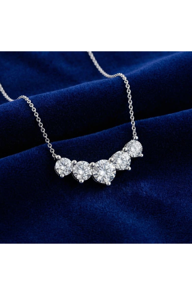 Bliss Diamond 3Ct Silvie Diamond Necklace 14k Gold 18" Lab Grown EF/VS, Alternate, color, White Gold