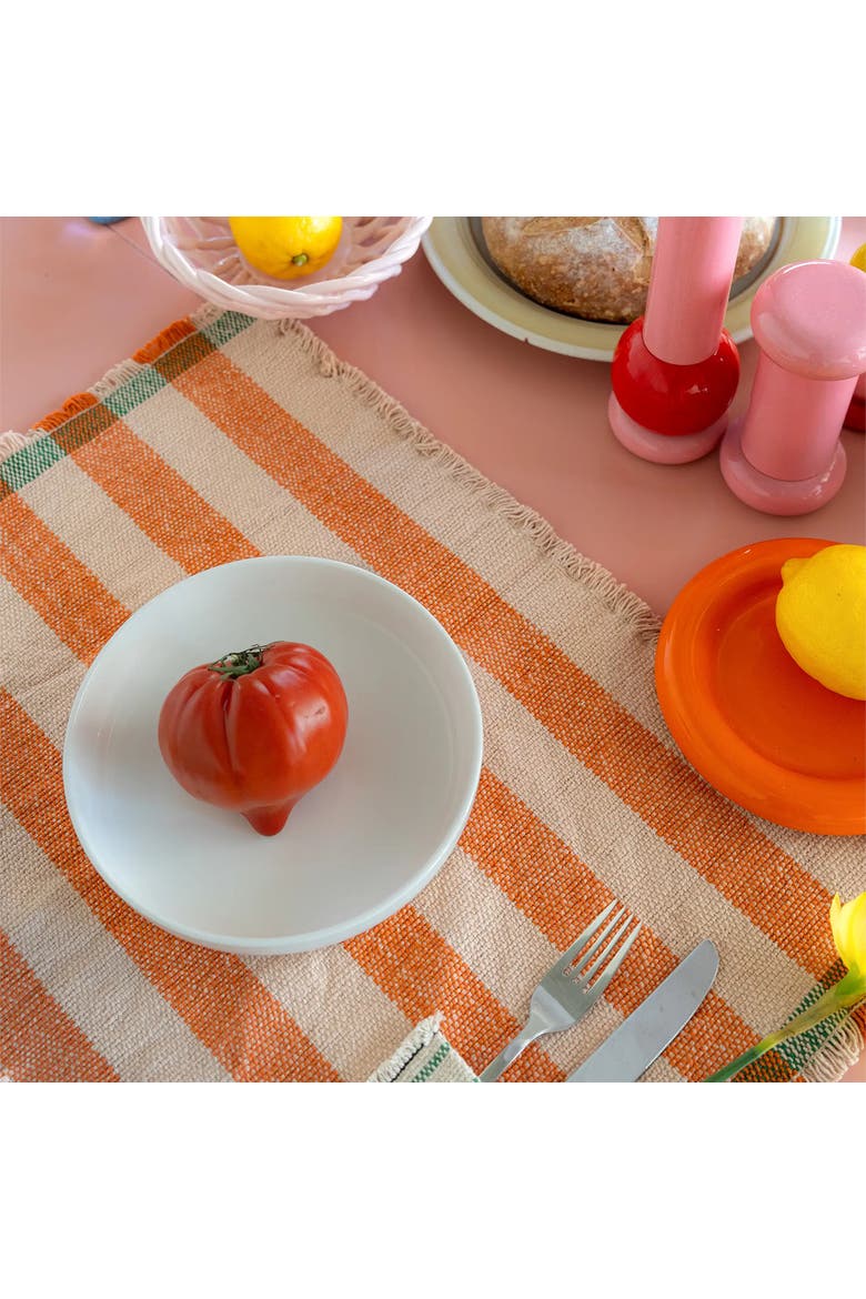 Set of 2 Handloom Placemats, Alternate, color, Rose, Naranja