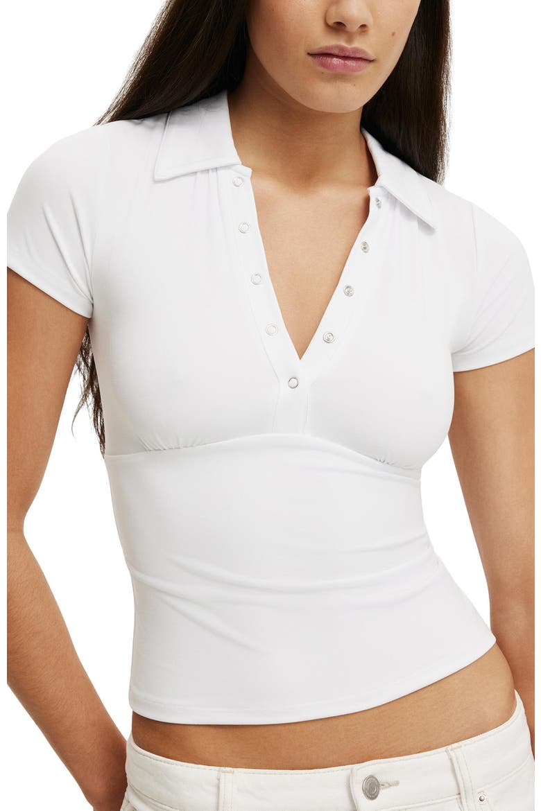 Women's Hold Me Polo Short Sleeve, Alternate, color, White