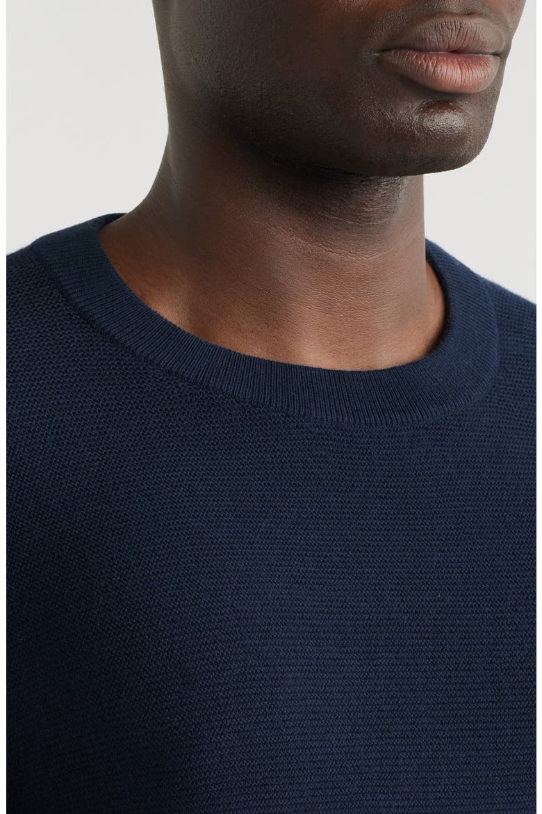 Cotton & Silk Sweater, Alternate, color, NAVY SAPPHIRE