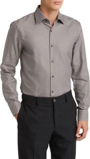 BOSS Hank Slim Fit Houndstooth Dress Shirt