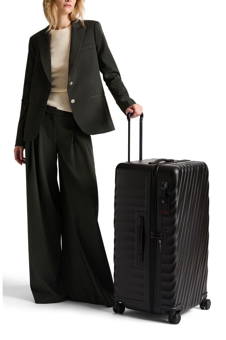 19 Degree Large Trunk Hardside Spinner, Alternate, color, BLACK TEXTURE