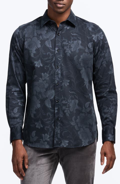 Barnsworth Floral Cotton Button-Up Shirt