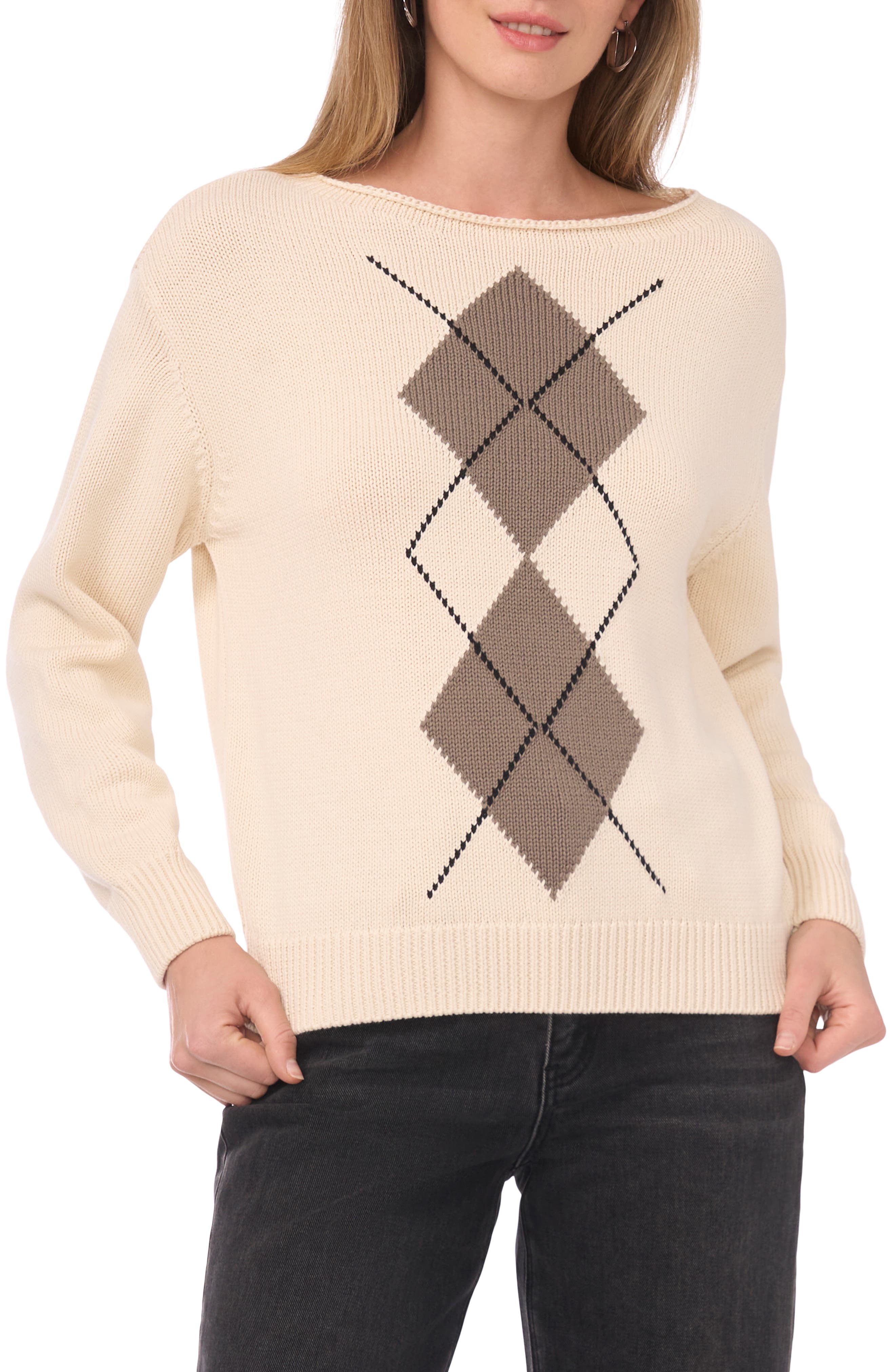 1.STATE Argyle Sweater