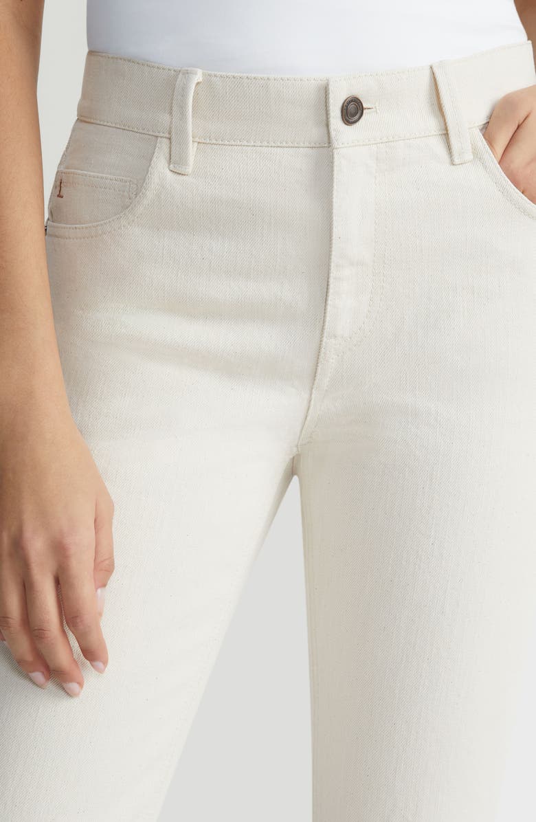 Lafayette 148 New York Reeve High Waist Ankle Straight Leg Jeans, Alternate, color, Washed Ecru