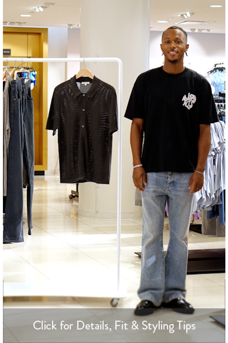 Short Sleeve Open Stitch Cotton Button-Up Shirt video
