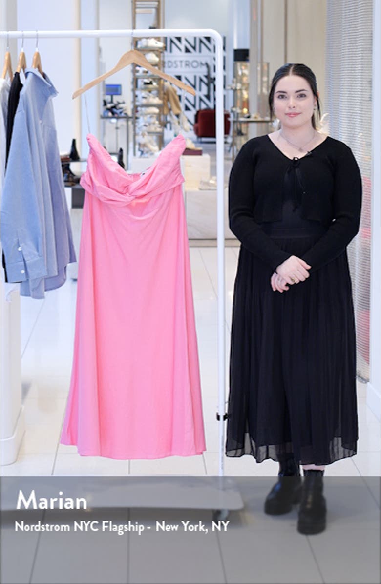 Rosetta Cutout Cotton & Linen Strapless Dress, sales video thumbnail