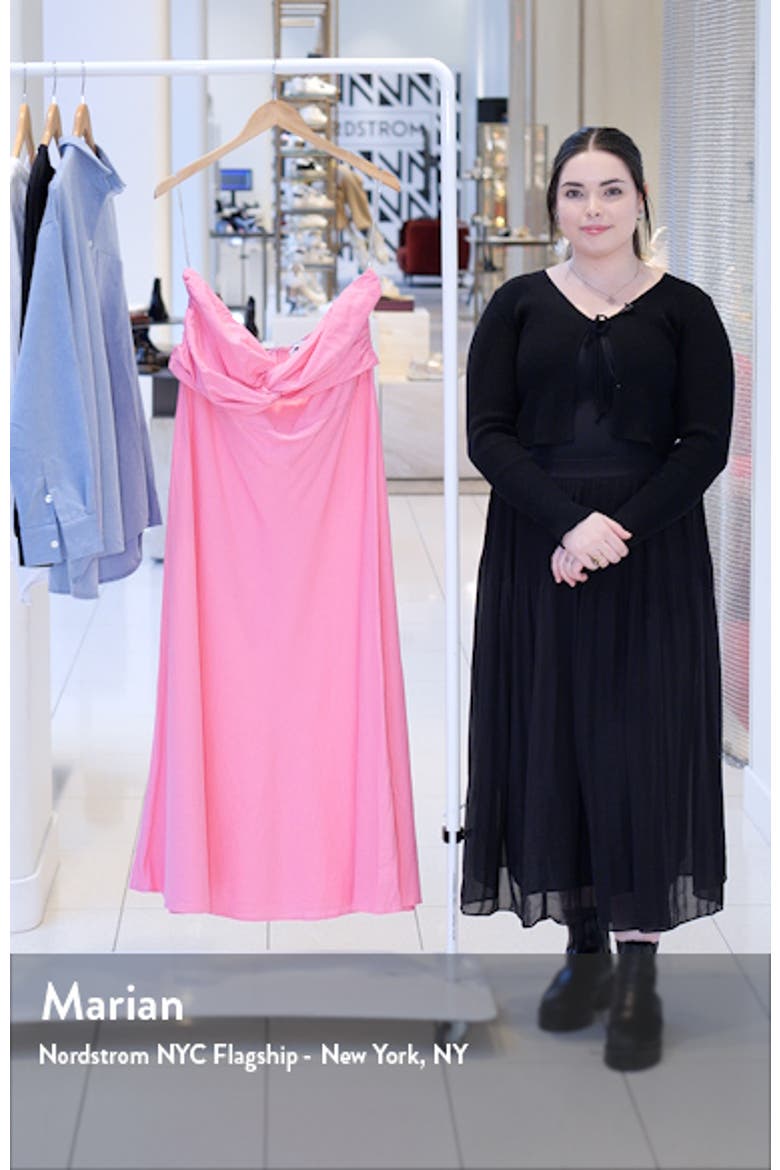 Rosetta Cutout Cotton & Linen Strapless Dress video