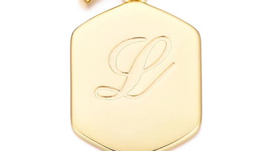 Adornia Monogram Initial Charm Chain Bracelet In Gold