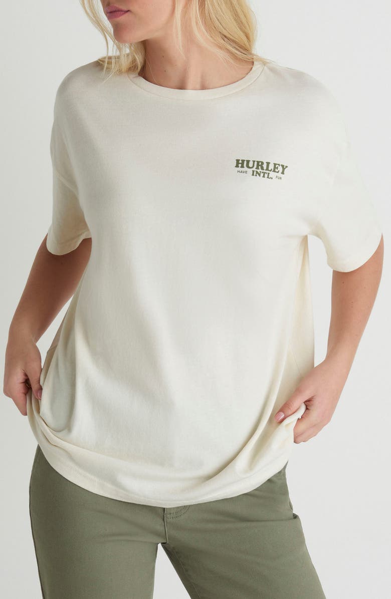 Hurley Exodos Boyfriend Graphic T-Shirt, Main, color, Off White