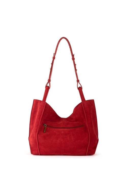 The Sak Los Feliz Medium Tote Leather Bag In Red