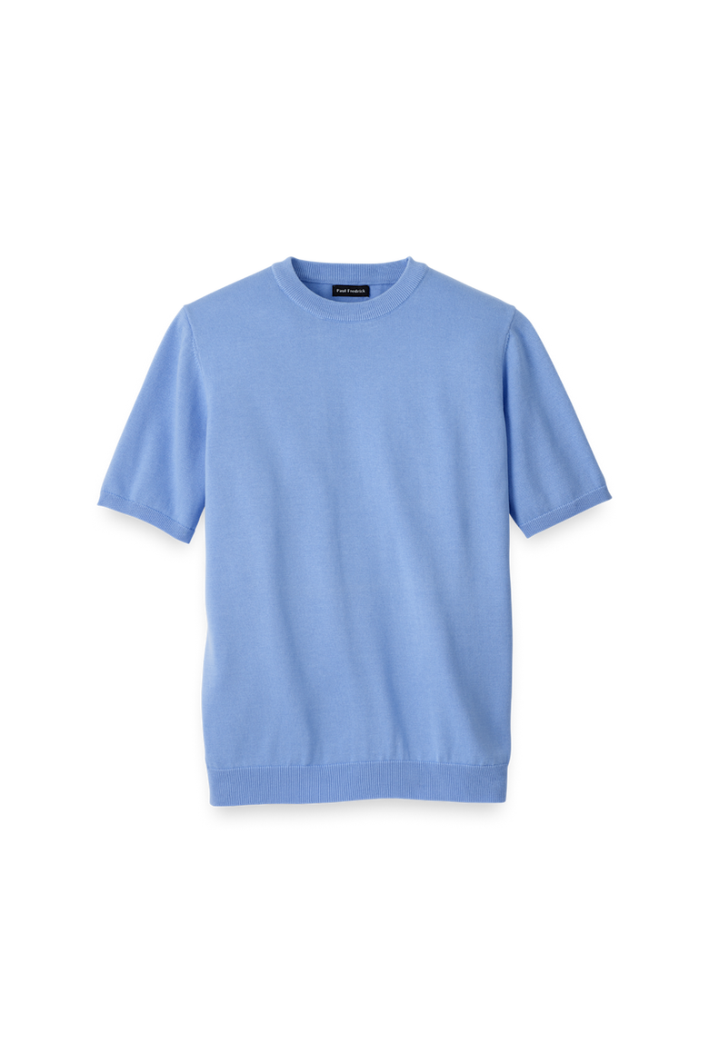 Supima Cotton Crew Neck Sweater, Main, color, Blue