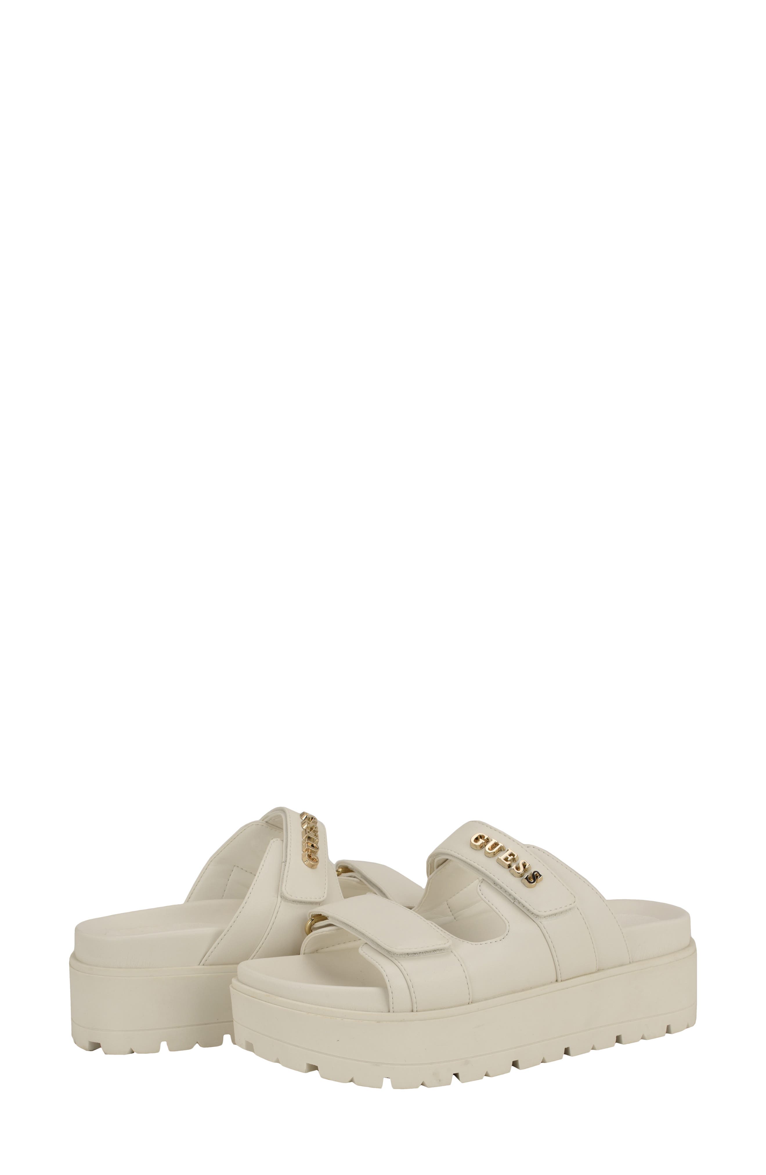 Faxon Platform Slide Sandal, Alternate, color, IVORY 150