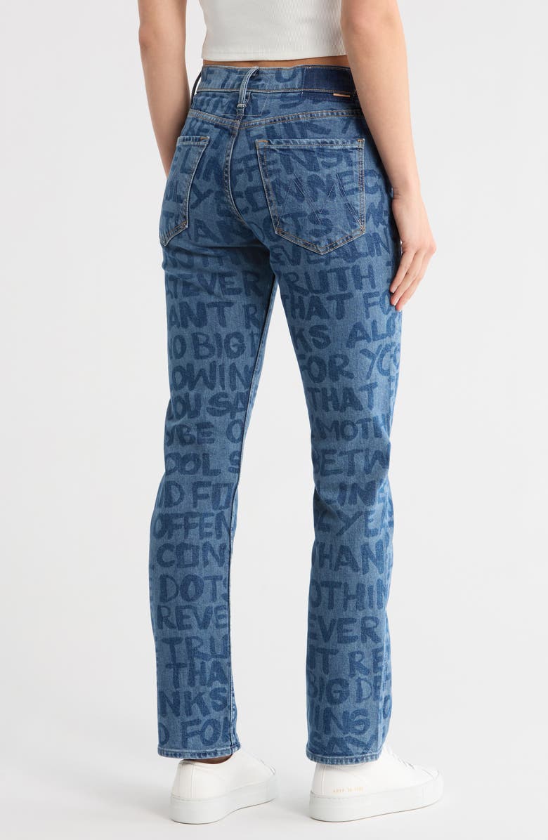 MOTHER The Smarty Pants Skimp High Waist Straight Leg Jeans, Alternate, color, I Blame Myself Really