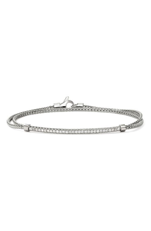 John Hardy Sterling Silver Jh Essentials Diamond Pave Wrap Bracelet In Silver/diamonds