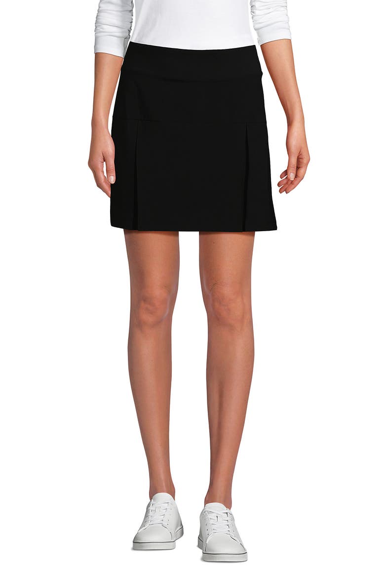 School Uniform  Performance Pleated Skort Above the Knee, Main, color, Black