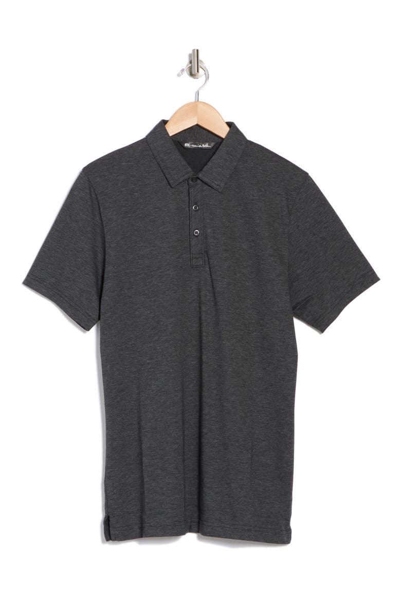TRAVIS MATHEW The Zinna Polo Shirt, Alternate, color, HEATHER BLACK