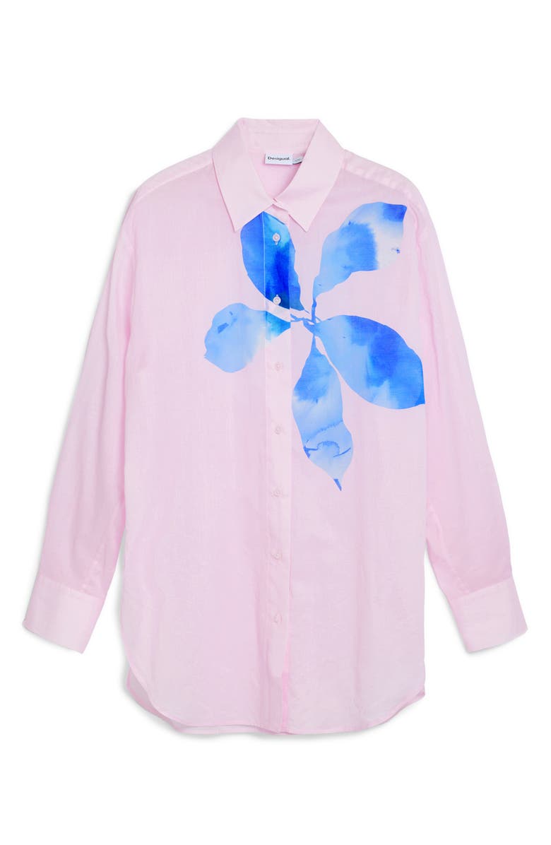 Desigual Relaxed Fit Cotton Button-Up Shirt, Alternate, color,